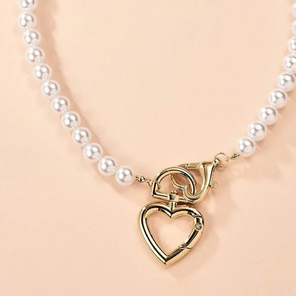 Pearl Chain Choker Necklace - Picture 4 of 4